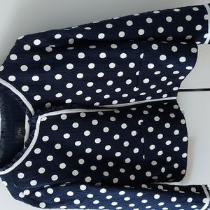 WORN ONCE!  J Crew size 8   polka dot cotton/tweed  jacket